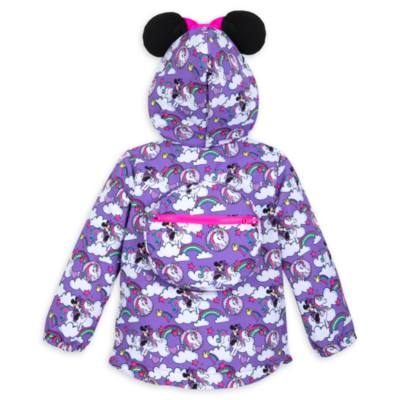 Disney Store Minnie Mouse Unicorn Packable Raincoat For Kids