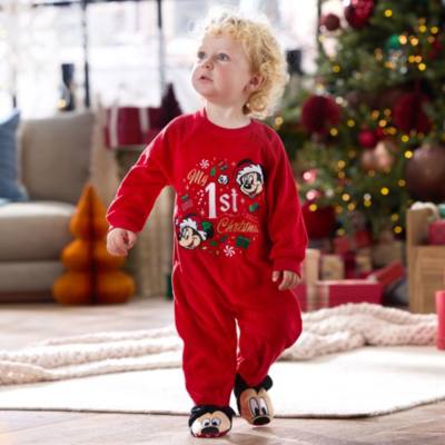 Mickey and Minnie Mouse 'My 1st Christmas' Baby Sleeper