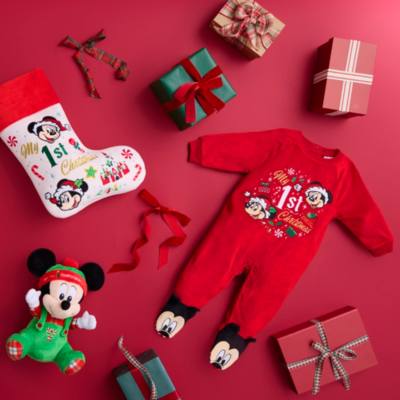 Mickey and Minnie Mouse 'My 1st Christmas' Baby Sleeper
