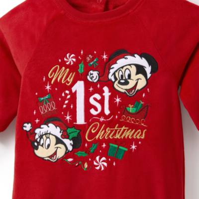 Mickey and Minnie Mouse 'My 1st Christmas' Baby Sleeper