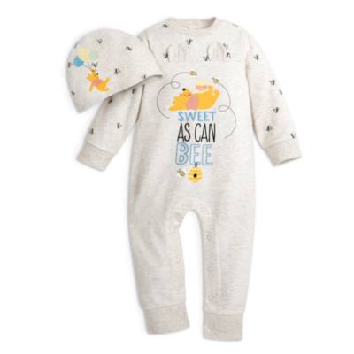 Winnie the Pooh Baby All-in-One and Hat Set