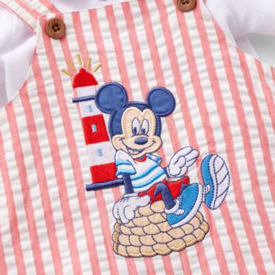 Mickey Mouse Baby Dungarees and Top Set