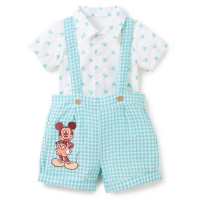 Conjunto camiseta y pantal&oacute;n corto Mickey Mouse para beb&eacute;