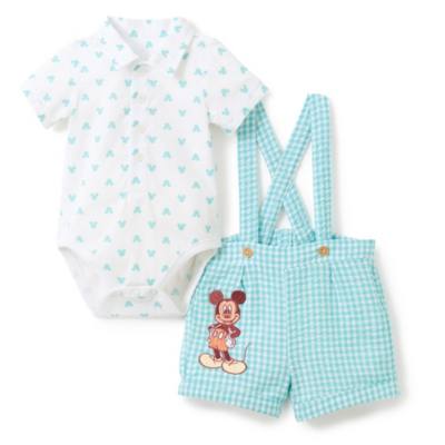 Conjunto camiseta y pantal&oacute;n corto Mickey Mouse para beb&eacute;