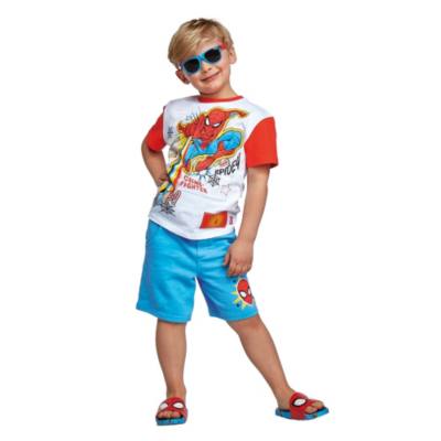 Completo Bambino Spiderman Marvel | T-Shirt E Pantaloncini Grigio-Blu - Foto 11