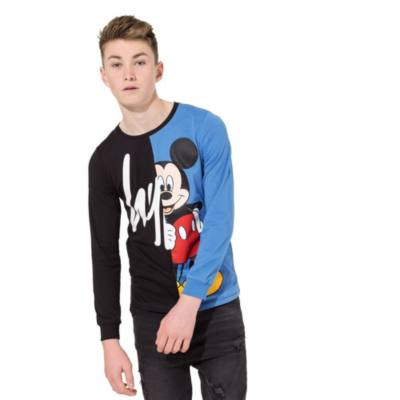 Hype Mickey Mouse Panel Long-Sleeved T-Shirt For Kids