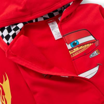 Lightning McQueen Zip-Front Hooded Sweatshirt For Kids, Disney Pixar Cars