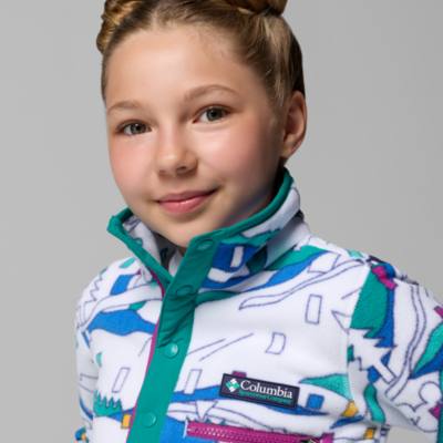 Columbia Mickey Mouse White Fleece Pullover Jacket for Kids