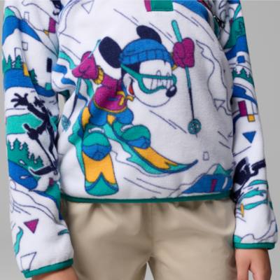 Columbia Mickey Mouse White Fleece Pullover Jacket for Kids