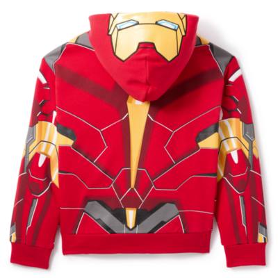 Iron Man Zip-Front Hooded Sweatshirt For Kids