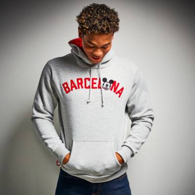 Mickey Mouse Barcelona Hooded Sweatshirt for Adults