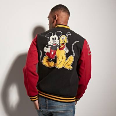 Disney Store Mickey and Pluto Varsity Jacket For Adults