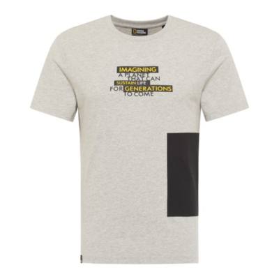 National Geographic Grey Graphic Elements Crew Neck T-Shirt For Adults