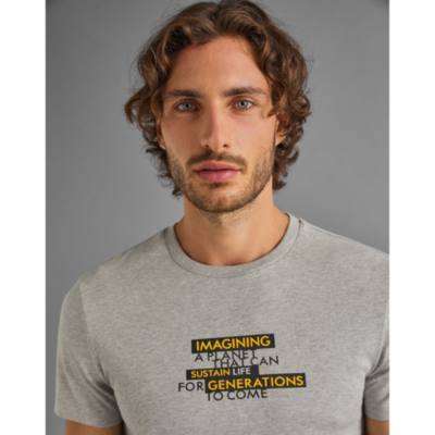 National Geographic Grey Graphic Elements Crew Neck T-Shirt For Adults