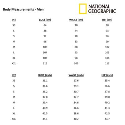 National Geographic Grey Graphic Elements Crew Neck T-Shirt For Adults