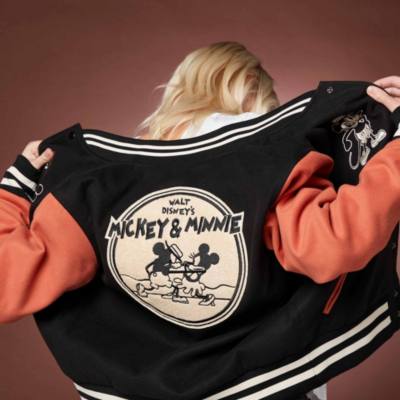 Disney Store Mickey and Minnie Varsity Jacket For Adults