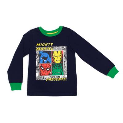 Pigiama Marvel Per Bambini - Nero Con Supereroi, Maniche Lunghe, 100% Cotone, Licenza Ufficiale - Foto 12