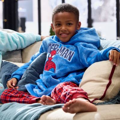 Sudadera con capucha c&oacute;moda extragrande infantil Spider-Man