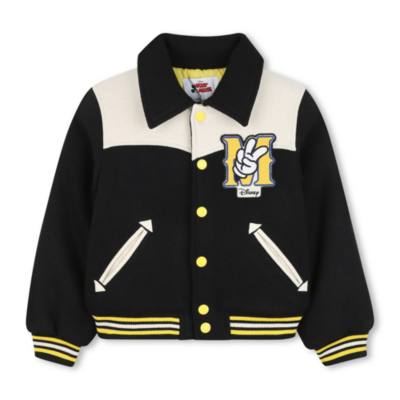 Marc Jacobs Mickey Mouse Black/Cream Varsity Jacket for Kids
