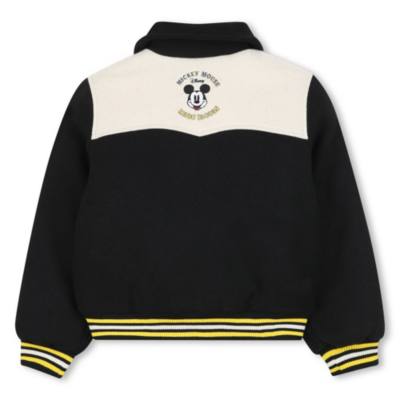Marc Jacobs Mickey Mouse Black/Cream Varsity Jacket for Kids
