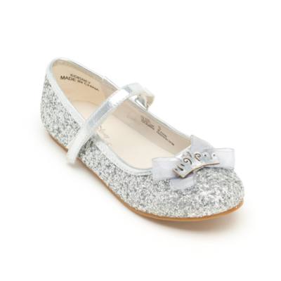 Chaussures Princesses Disney &agrave; paillettes argent&eacute;es pour enfants