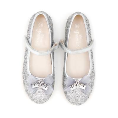Chaussures Princesses Disney &agrave; paillettes argent&eacute;es pour enfants