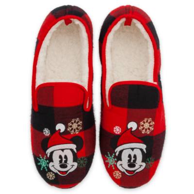 Disney Store Mickey Mouse Holiday Cheer Slippers For Adults