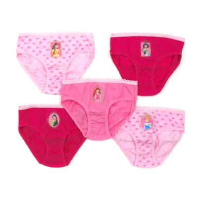 Disney Princess Briefs For Kids, Pack of 5
