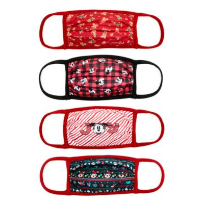 Disney Store Mickey and Minnie Festive Cloth Face Coverings, Pack of 4