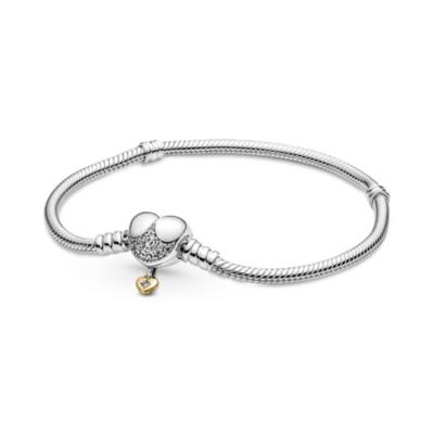 Disney X Pandora Moments Heart Clasp Snake Chain Bracelet