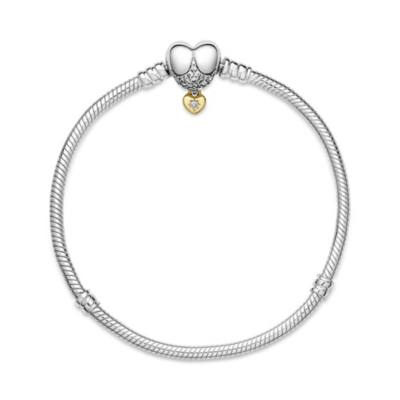 Disney X Pandora Moments Heart Clasp Snake Chain Bracelet