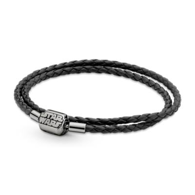 Star Wars X Pandora Moments Star Wars Clasp Double Black Leather Bracelet