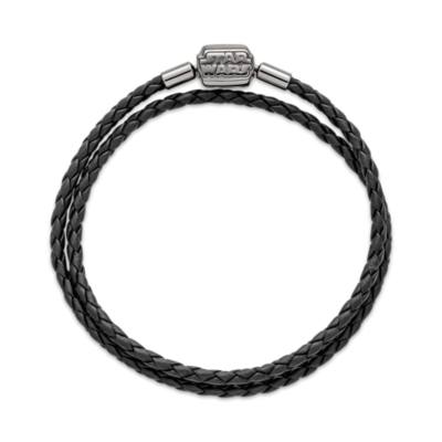 Star Wars X Pandora Moments Star Wars Clasp Double Black Leather Bracelet