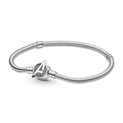 Marvel The Avengers X Pandora Moments Logo Clasp Snake Chain Bracelet