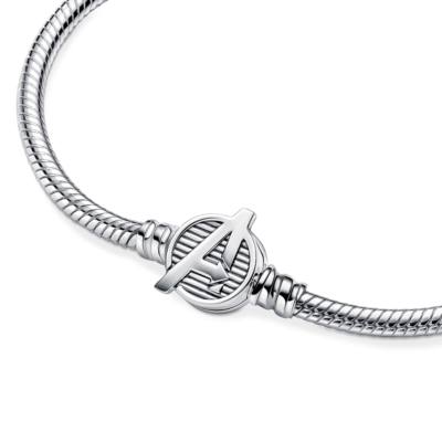 Marvel The Avengers X Pandora Moments Logo Clasp Snake Chain Bracelet