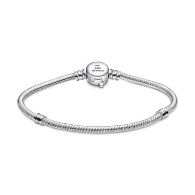 Marvel The Avengers X Pandora Moments Logo Clasp Snake Chain Bracelet