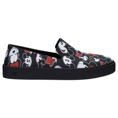 Mickey and Minnie Black Slip-On Shoes For Adults