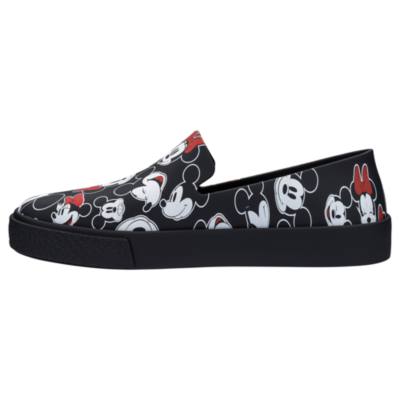 Mickey and Minnie Black Slip-On Shoes For Adults
