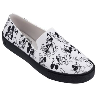 Mickey Mouse White Slip-On Shoes For Adults