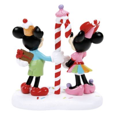 Enesco Disney Village Mickey and Minnie Mouse Share A Treat Figurine
