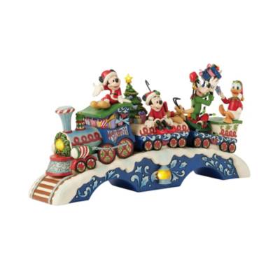 Enesco Mickey Mouse and Friends 'Christmas Cheer on Track' Light-Up Musical Figure