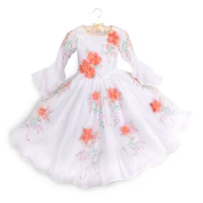 Belle Deluxe White Celebration Costume Dress For Kids, Beauty and the Beast