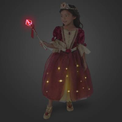 Disfraz infantil de lujo con luces Bella con accesorios
