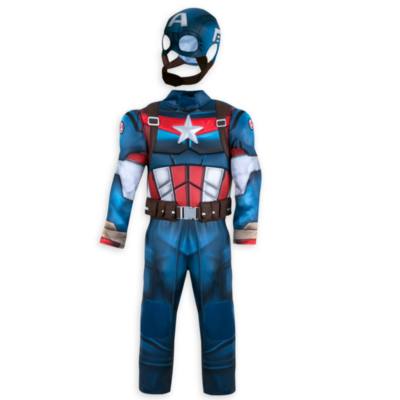 Costume Capitan America Marvel Vestito Carnevale Bambino