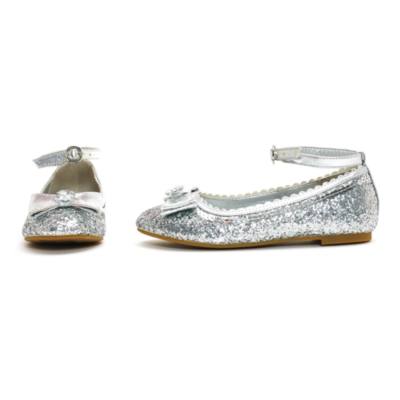 Scarpette bimbi con brillantini argentati Principesse Disney