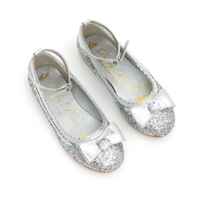 Scarpette bimbi con brillantini argentati Principesse Disney