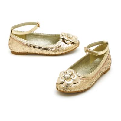 Disney Princess Gold Glitter Shoes For Kids