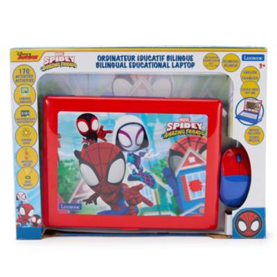 Lexibook Spidey and His Amazing Friends Bilingual Educational Laptop - 170 Activities (English/French)