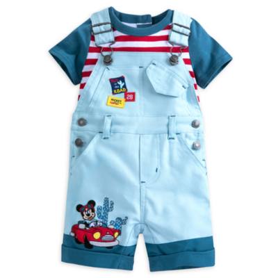 Completo salopette e body neonato Topolino