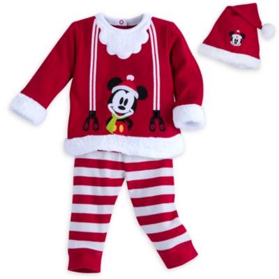 Conjunto navide&ntilde;o 3 piezas para beb&eacute; Mickey Mouse